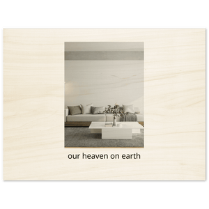 Interior Holzdrucke mit Schrift horizontal - GOLDEN SECTION ART