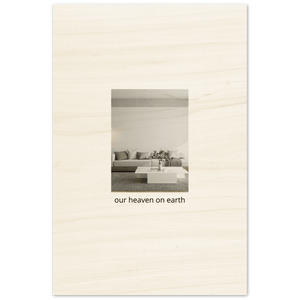 Interior Holzdrucke mit Schrift horizontal - GOLDEN SECTION ART