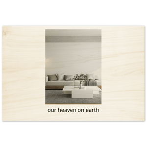 Interior Holzdrucke mit Schrift horizontal - GOLDEN SECTION ART